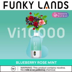 ELFBAR Funky Lands Vi10000 eldobható vape áfonyás rózsa menta L8448R391 - Elf Bár Ízek