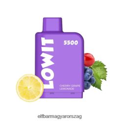 ELFBAR LOWIT 5500 előretöltött hüvely cseresznye szőlő limonádé L8448R384 - Elf Bar Liquid Ár