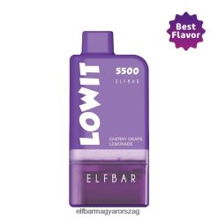 ELFBAR LOWIT 5500 előretöltött podkészlet cseresznye szőlő limonádé hüvely + lila elem L8448R371 - Elf Bar Magyarország