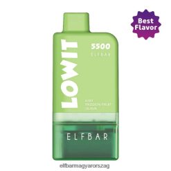 ELFBAR LOWIT 5500 előretöltött podkészlet kivi maracuja guava hüvely + zöld akkumulátor L8448R372 - Elektronikus Cigaretta Elf Bar