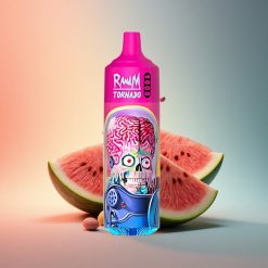 RandM Fumot Tornado 9000 Puffs Gödény Görbe Dinnye 850 mAh 18 mL Rácsos Tekercs