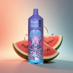 RandM Fumot Tornado 9000 Puffs Görögdinnye Brazz Jég 850 mAh Mesh Tekercs RGB Kijelző