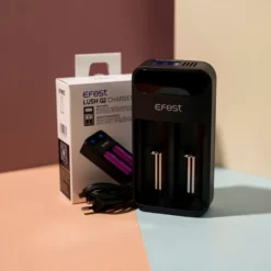 Efest LUSH Q2 Intelligens LED Akkutöltő - 2 fiókos
